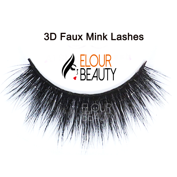 Super quality 3D faux mink lashes private label China EA66